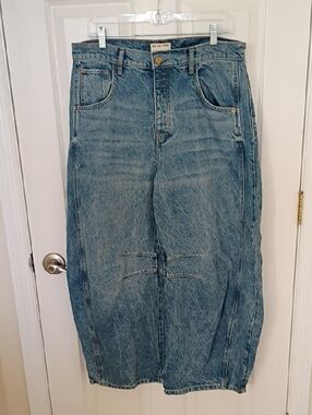 We The Free Good Luck Mid Rise Barrel Jeans, 31